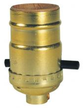 Westinghouse 7041000 - On/Off Push-Through Socket with Set Screw Brass Finish
