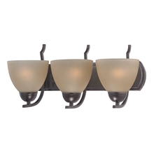 ELK Home 1463BB/10 - Thomas - Kingston 3-Light Vanity Light in Oil Rubbed Bronze with Cafe Tint Glass